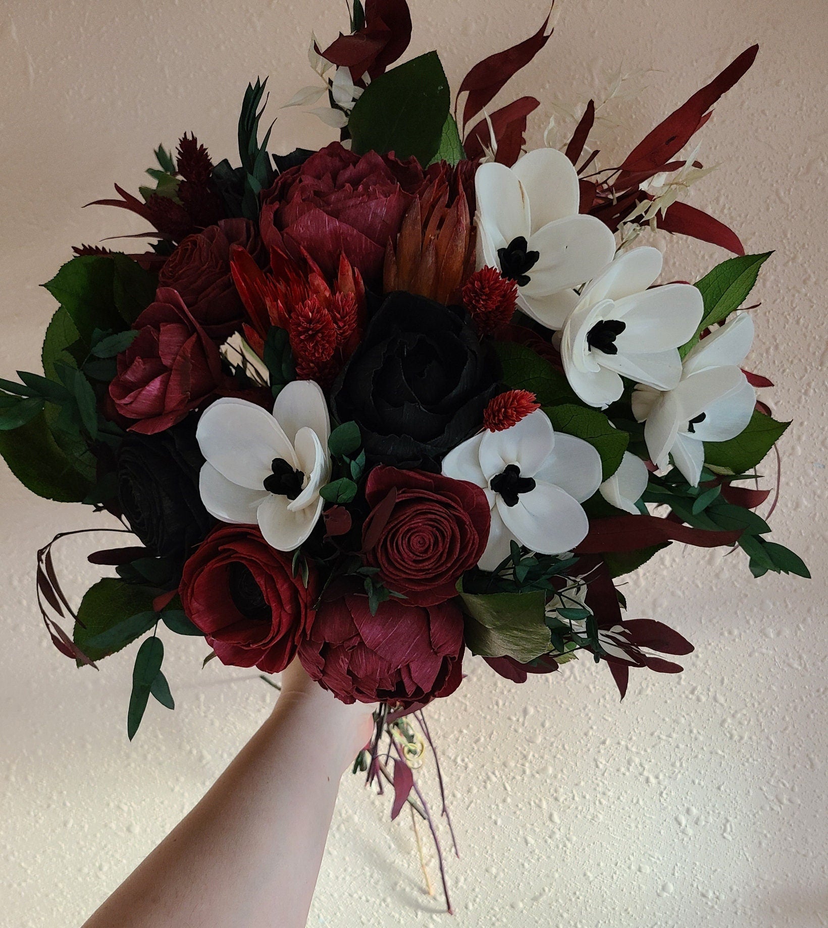 Burgundy and Black Orchid Bouquet
