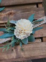 Ivory and Sage Wrist Corsage