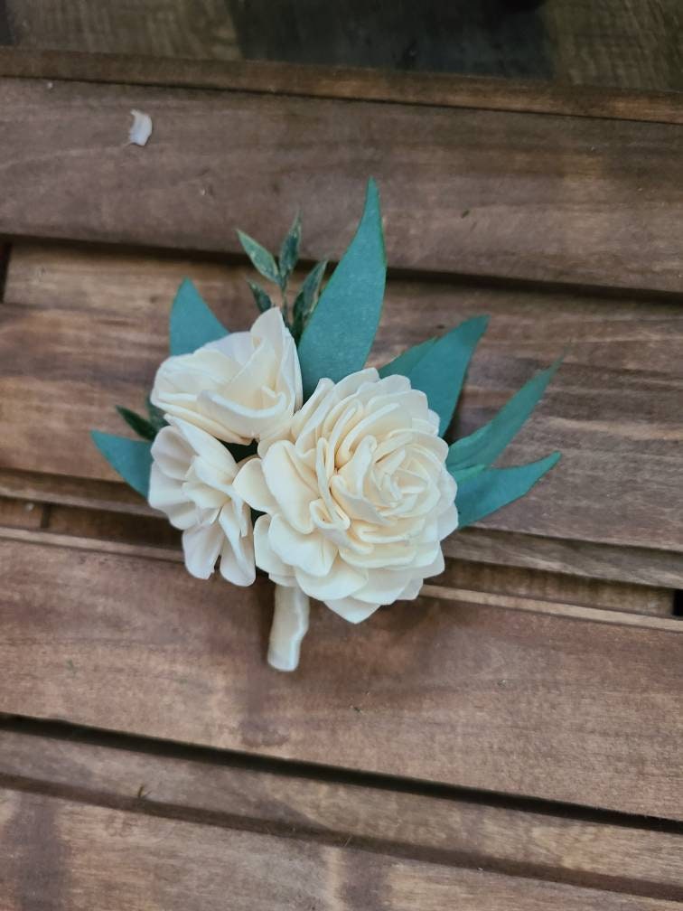 Dahlia and Hydrangea Blossom Boutonniere