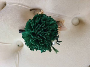 Emerald Green Carnation Boutonniere