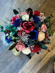 Wine, Navy, and Dusty Pink Fall Bouquet